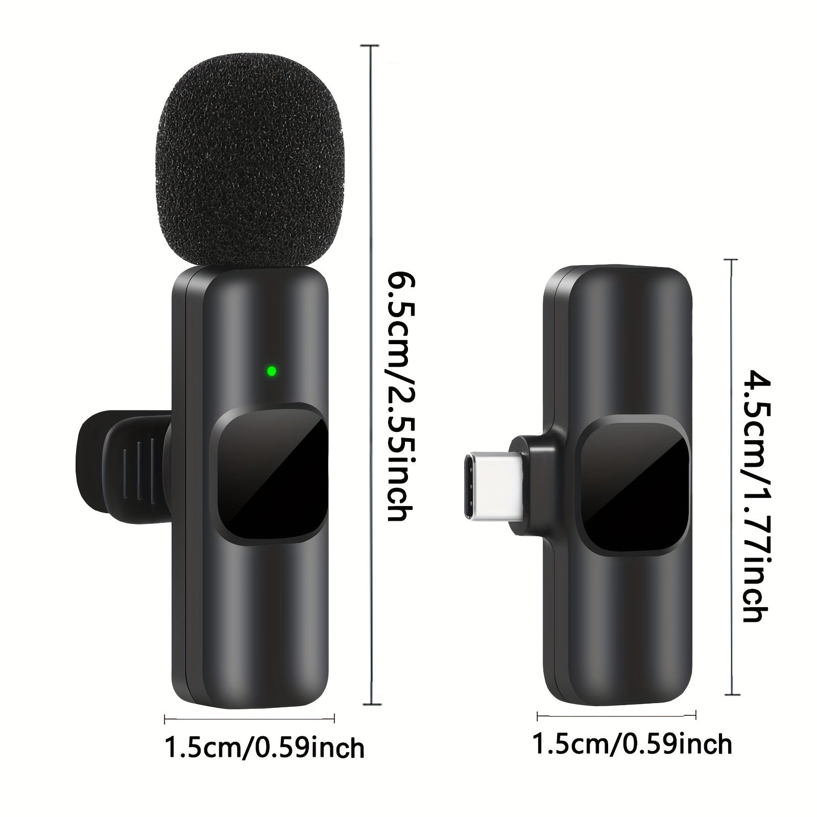 Wireless Lavalier Microphone for Video Recording and Live Streaming – Compact Design with High Sound Quality and USB-C Connection-5