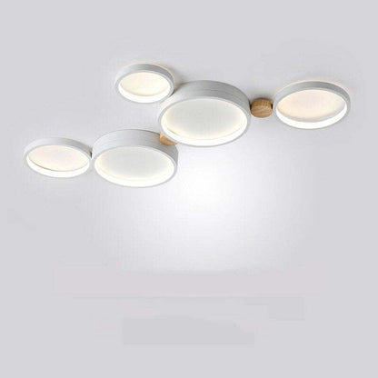 NimbusLuxe – Elegant White and Gray Ceiling Illumination