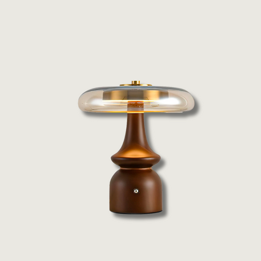 GlowSphere – Modern Amber and Smoke Accent Lamp