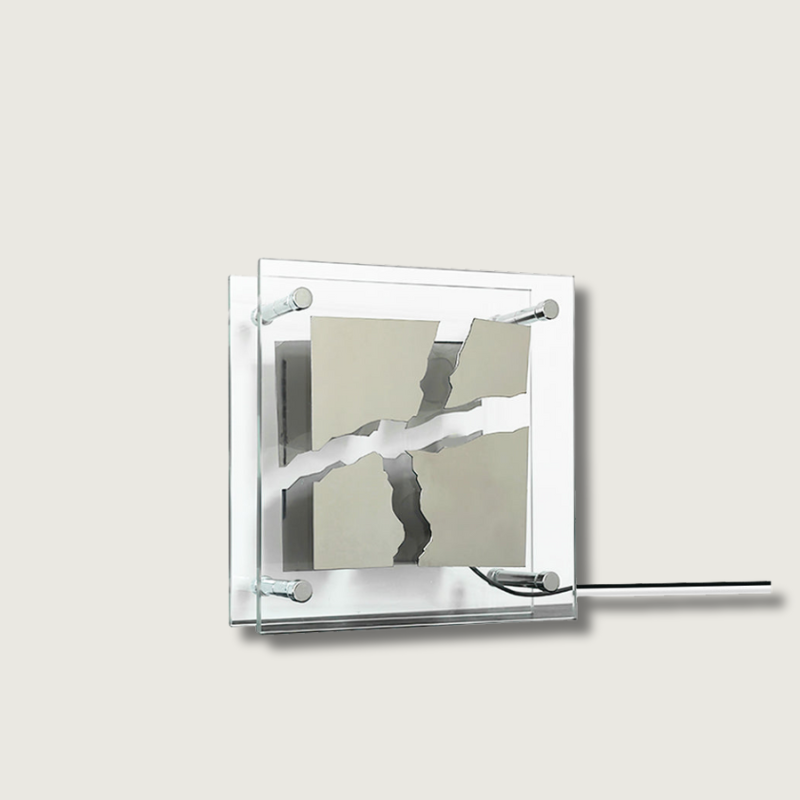 RadiantCube – Artistic Square Glass Table Lamp