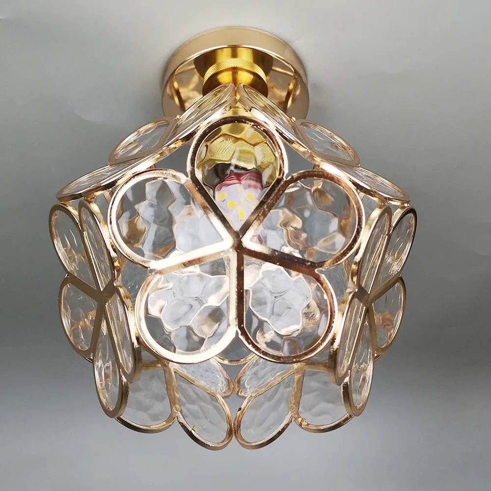 PetalLume – Stylish Flower-Patterned Glass Hanging Light