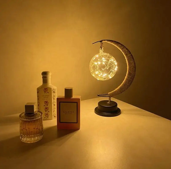 GlowLuna - Warm Glass Lunar Lamp