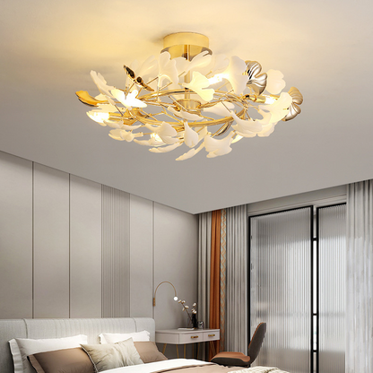 LuxeGingkoLeaf - Deckenlampe mit Gingko-Blatt-Design und subtiler Strahlkraft