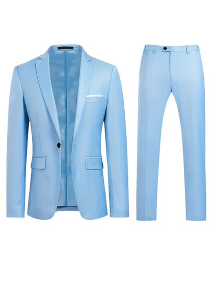 Variant image for Men's Suit Set Black Size M Polyester Blazer and Pants-1