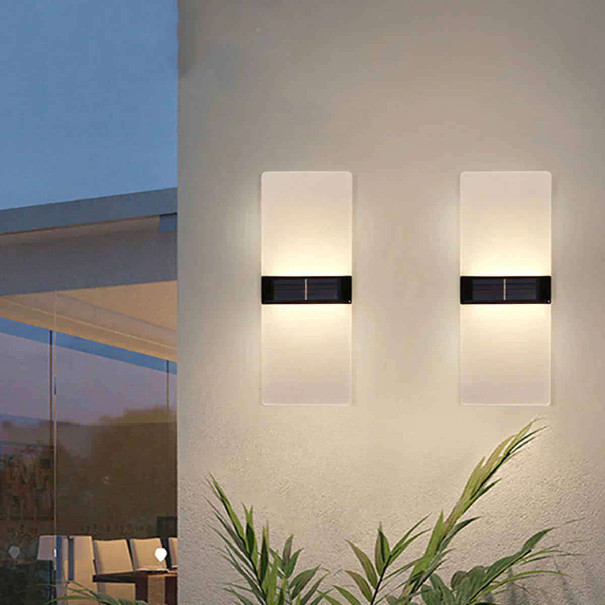 Variant image for Solar Garden Lights - Modern Weather-Resistant Outdoor Wall Lamp-1