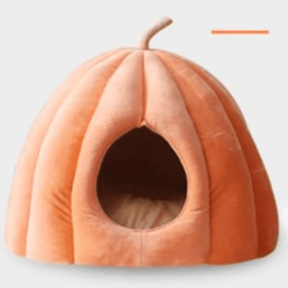 Variant image for Pumpkinpaws Cozy Pumpkin-Shaped Cat Bed for Winter Comfort & Hygiene-3