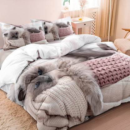 PurrfectHaven - Biancheria da Letto Ispirata ai Gatti