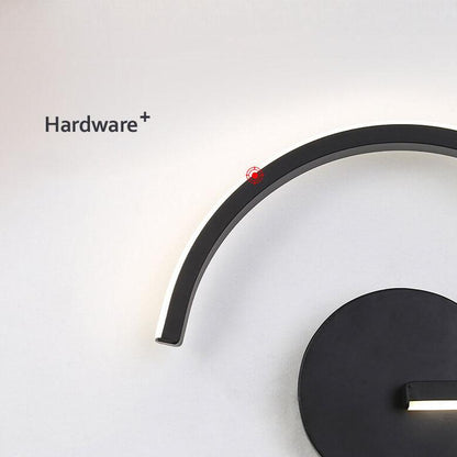 AluGlow – Lampada da parete a LED contemporanea con alluminio curvato