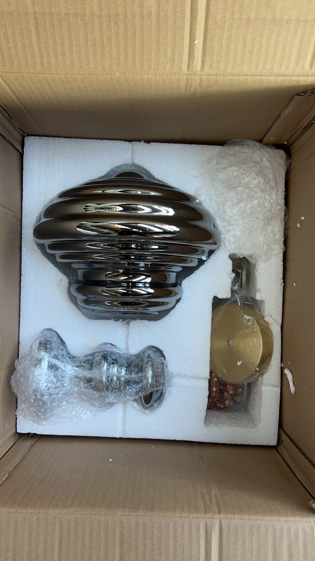 NebulaGlow - Lampe Suspendue Grise