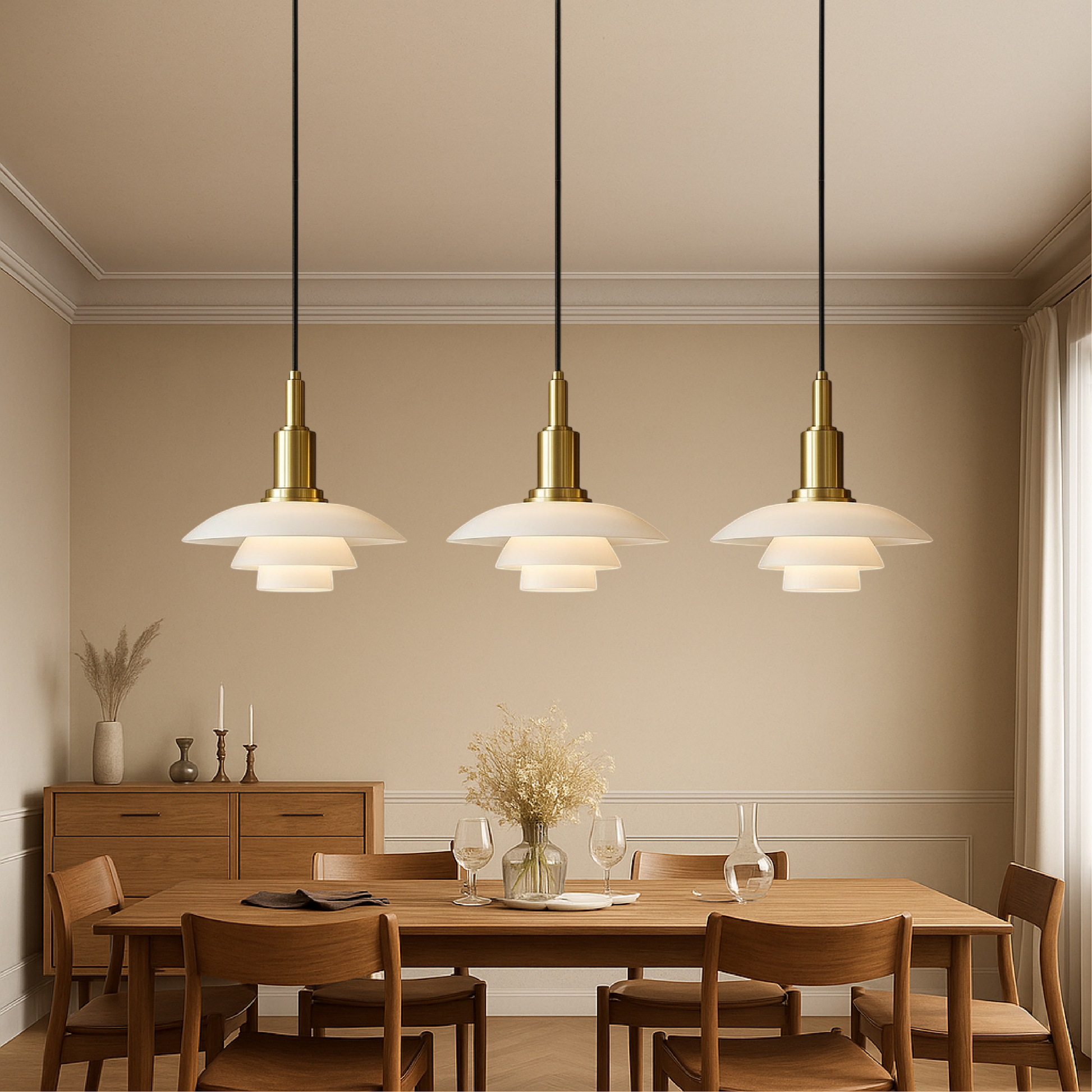2/3 head Danish design pendant lamp 1