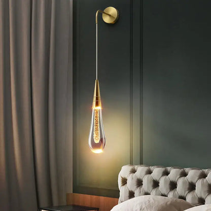 LuxeGlide – Chic Water-Drop LED Wall Lamp