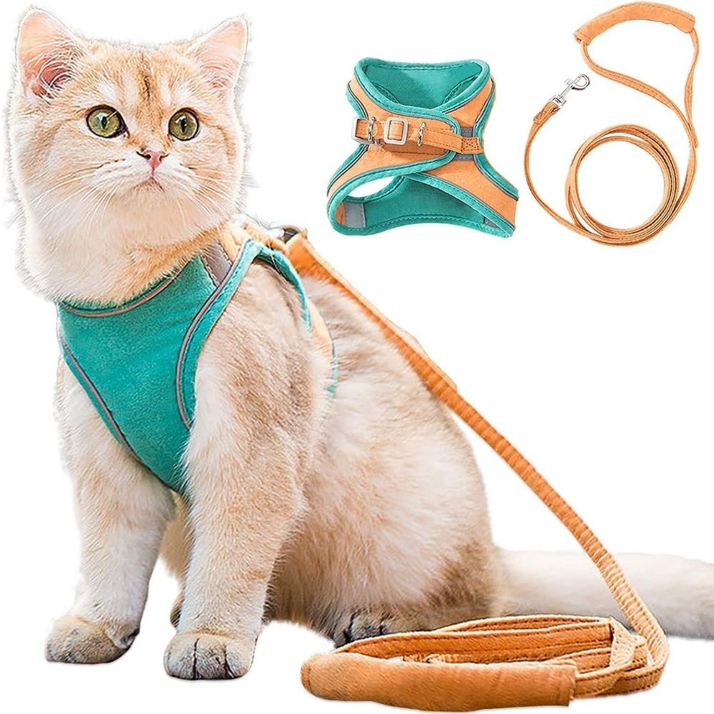 Escape-Proof Cat Harness and Leash Set – Adjustable, Comfortable, Breathable Fabric for Safe Outdoor Adventures-1