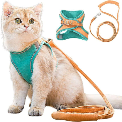 Escape-Proof Cat Harness and Leash Set – Adjustable, Comfortable, Breathable Fabric for Safe Outdoor Adventures-1