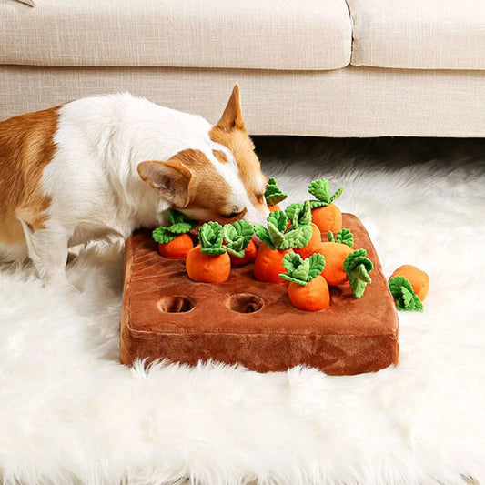 Interactive Dog Puzzle Toy Carrot Garden for Mental Stimulation – Engaging Dog Toy for All Sizes-1