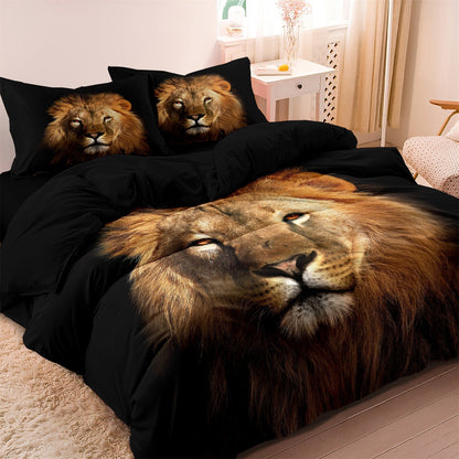PrideHaven - Luxurious Lion-Themed Bed Linen