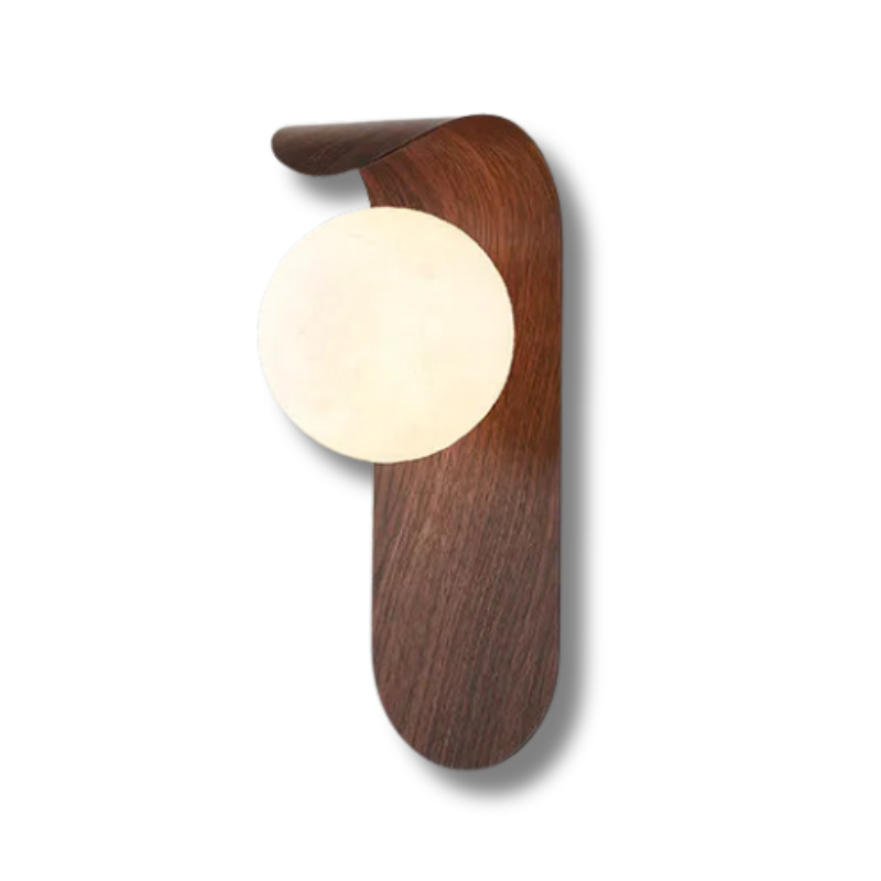 LuxeWood – Chic Walnut Wall Lamp for Unique Ambiances