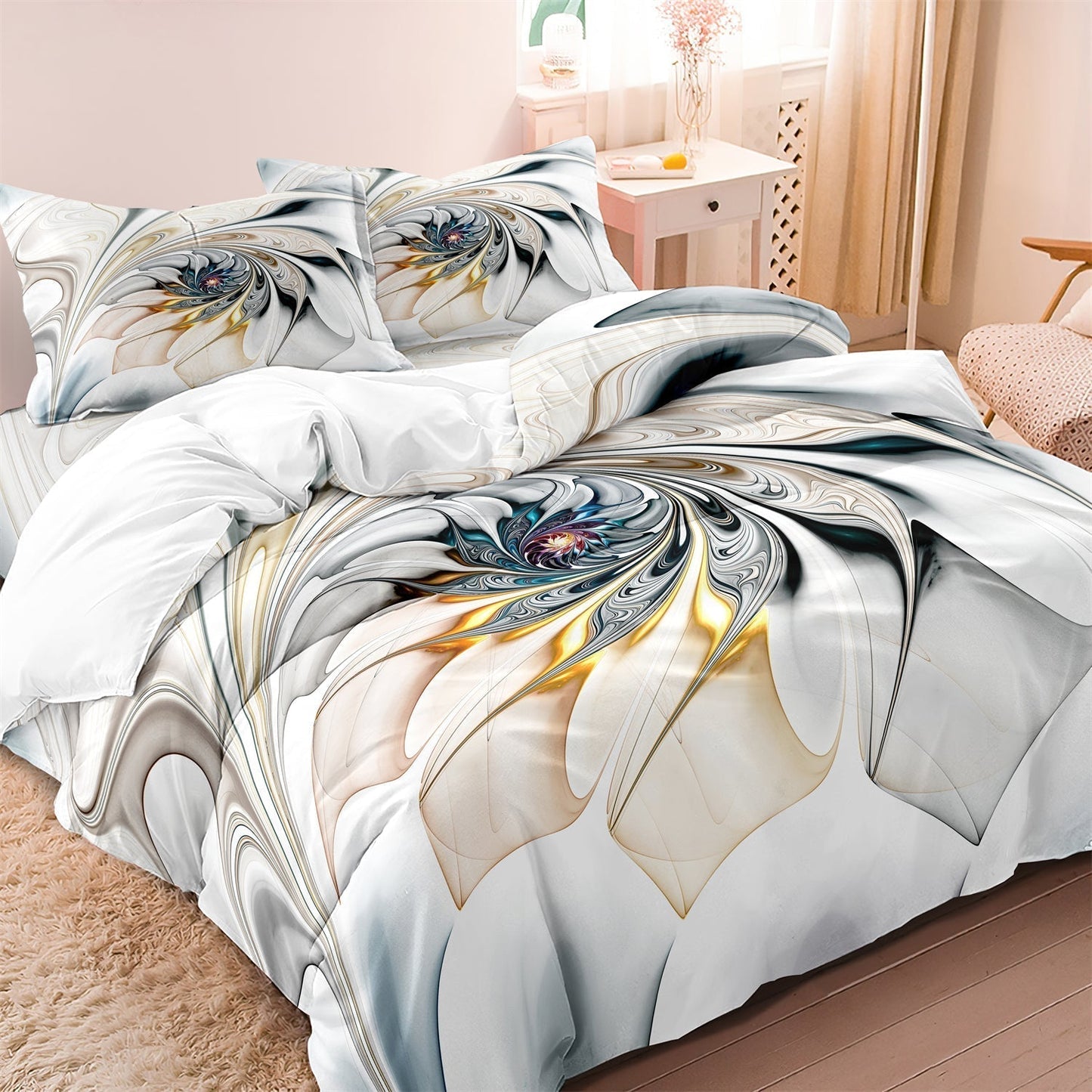 ColorWhirl - Lebhaftes Künstlerisches Bettset