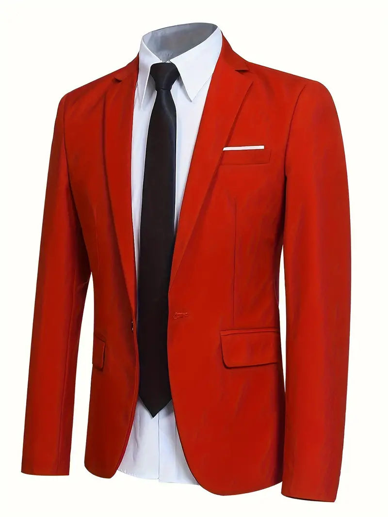 Men's Suit Set Black Size M Polyester Blazer and Pants-6