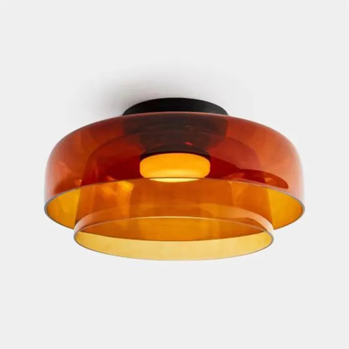 LuxeGleam - Classic Glass Ceiling Lamp