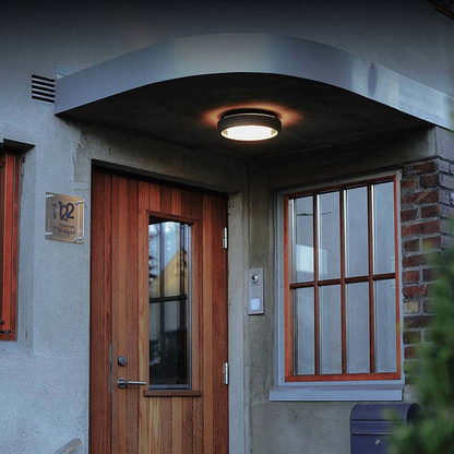 Modern LED Outdoor Wall Lights - Dual-Purpose Sconce & Ceiling Fixture, Black Frame-3