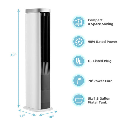 3-In-1 Portable Evaporative Air Cooler with Timer 1