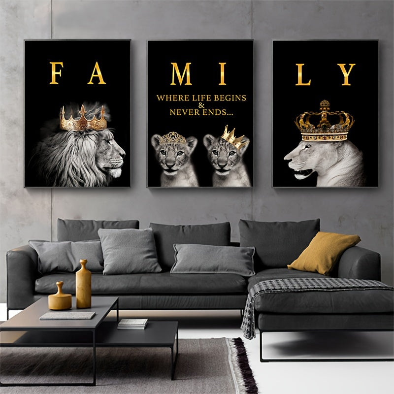 SavannaMajesty - Lion Family Artwork Set