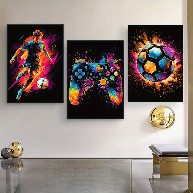 PixelPower - Sport- und Gaming-Poster-Set