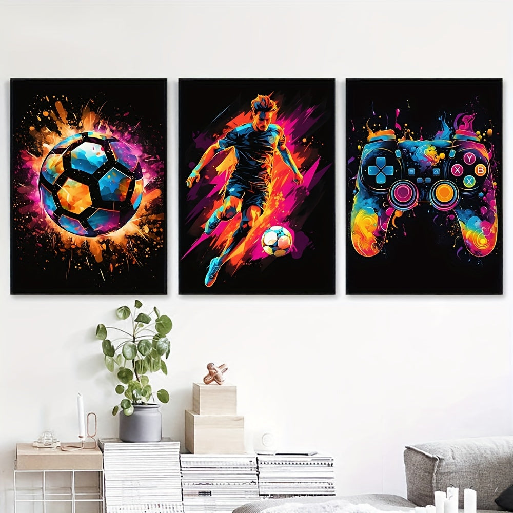 PixelPower - Sport- und Gaming-Poster-Set