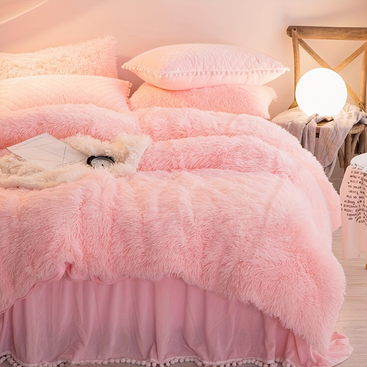 LuxeCocoon - Premium Samt Bettdecke und Kissen Set