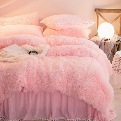 LuxeCocoon - Premium Samt Bettdecke und Kissen Set