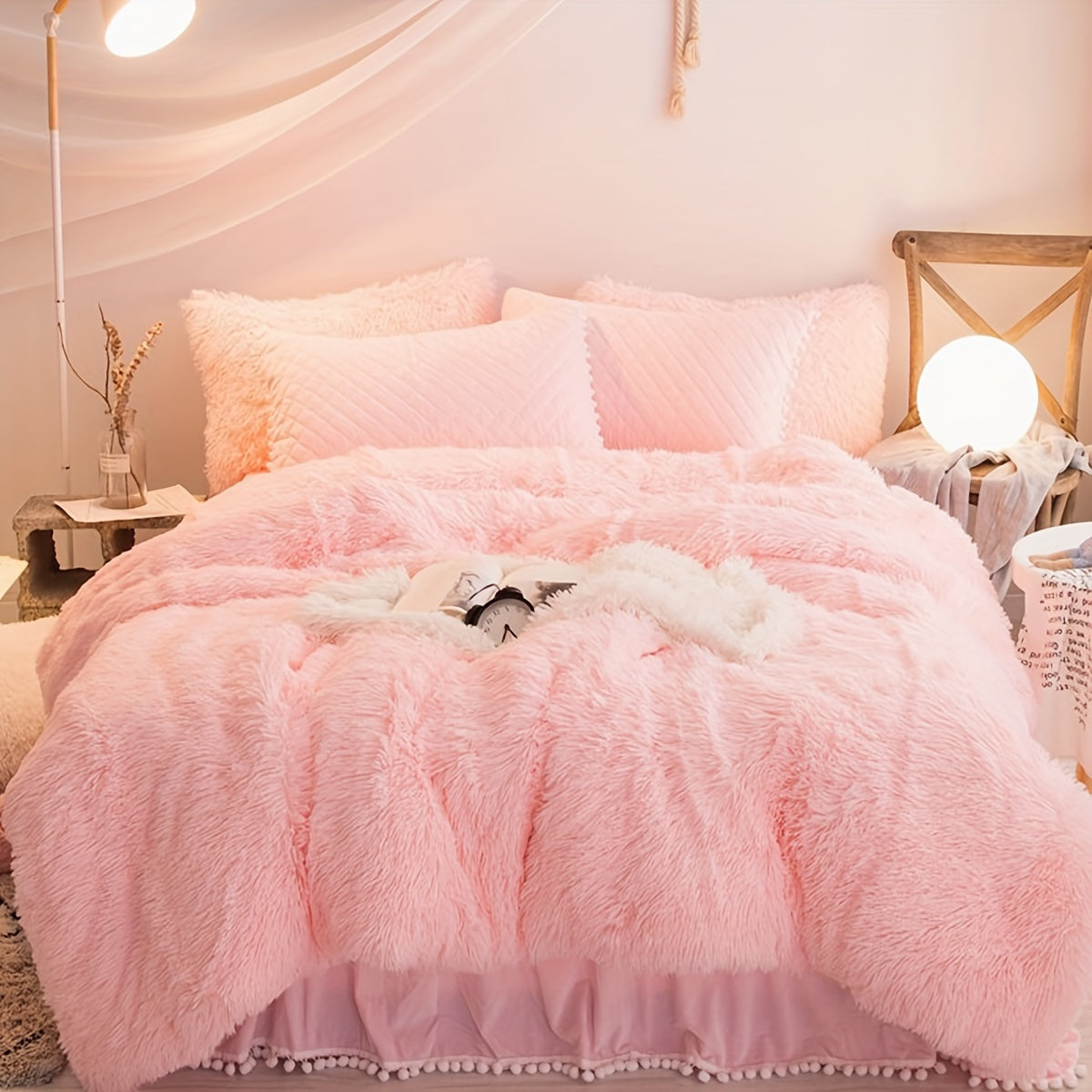 LuxeCocoon - Premium Samt Bettdecke und Kissen Set