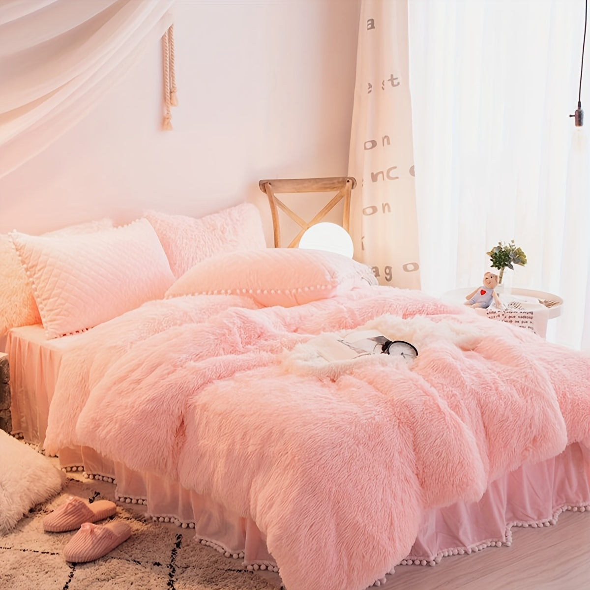 LuxeCocoon - Premium Samt Bettdecke und Kissen Set