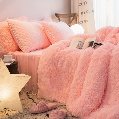 LuxeCocoon - Premium Samt Bettdecke und Kissen Set