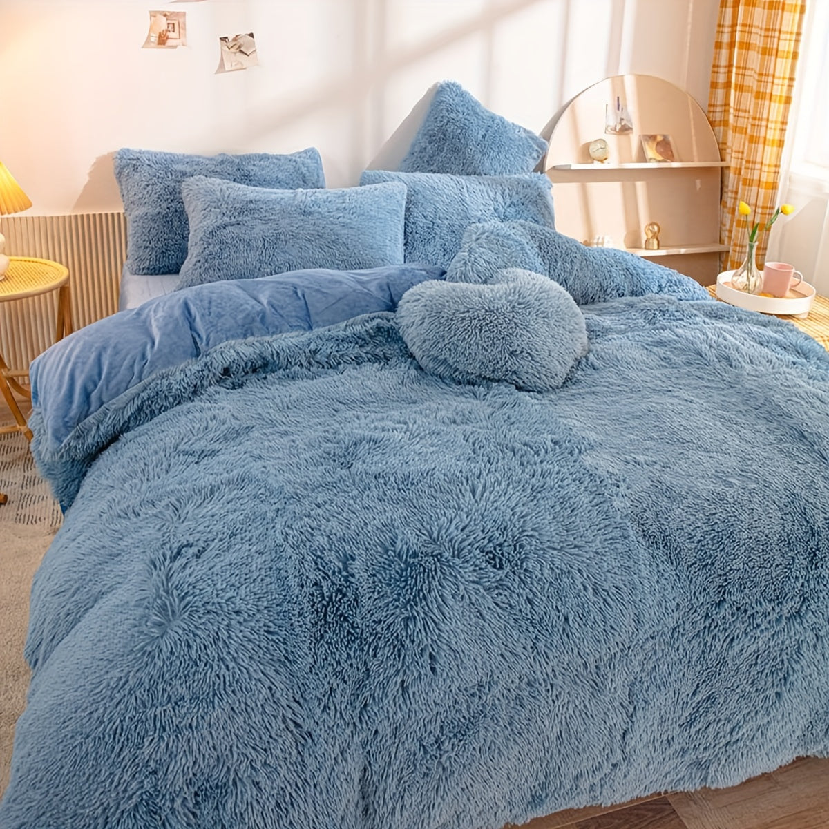 LuxeCocoon - Premium Samt Bettdecke und Kissen Set