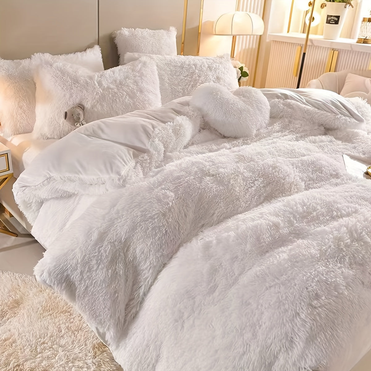 LuxeCocoon - Premium Samt Bettdecke und Kissen Set