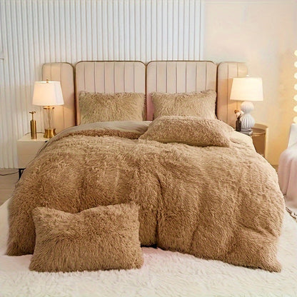 LuxeCocoon - Premium Samt Bettdecke und Kissen Set