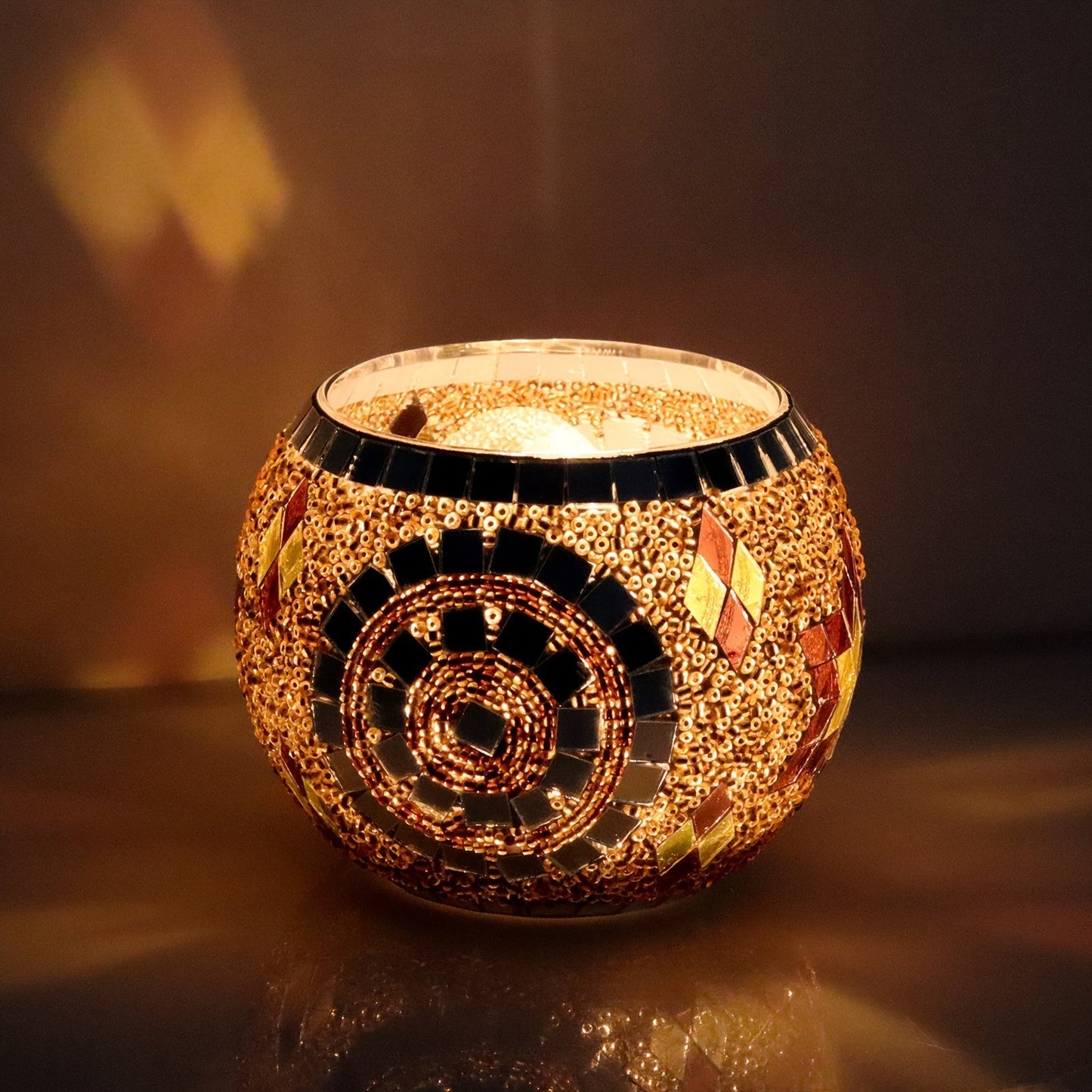 RadiantMosaic - Colorful Tea Light Holders