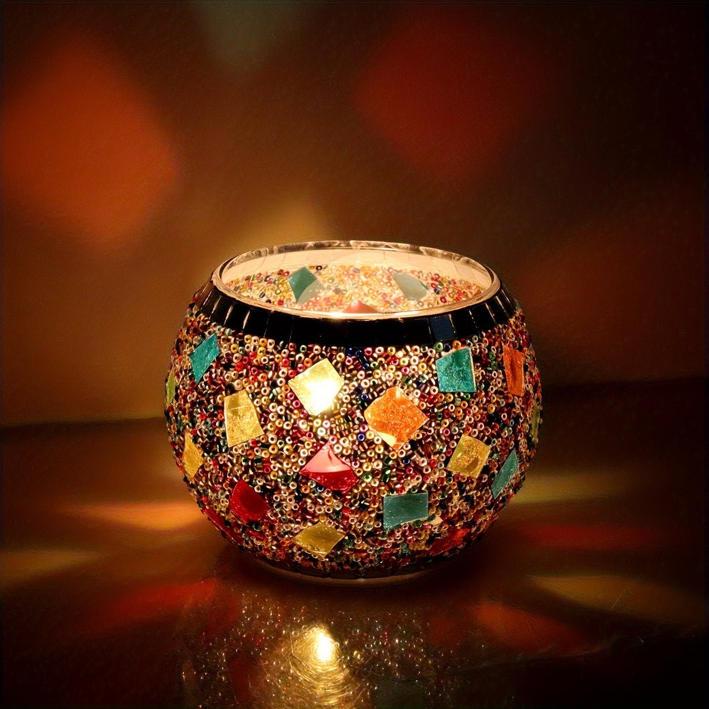 RadiantMosaic - Colorful Tea Light Holders