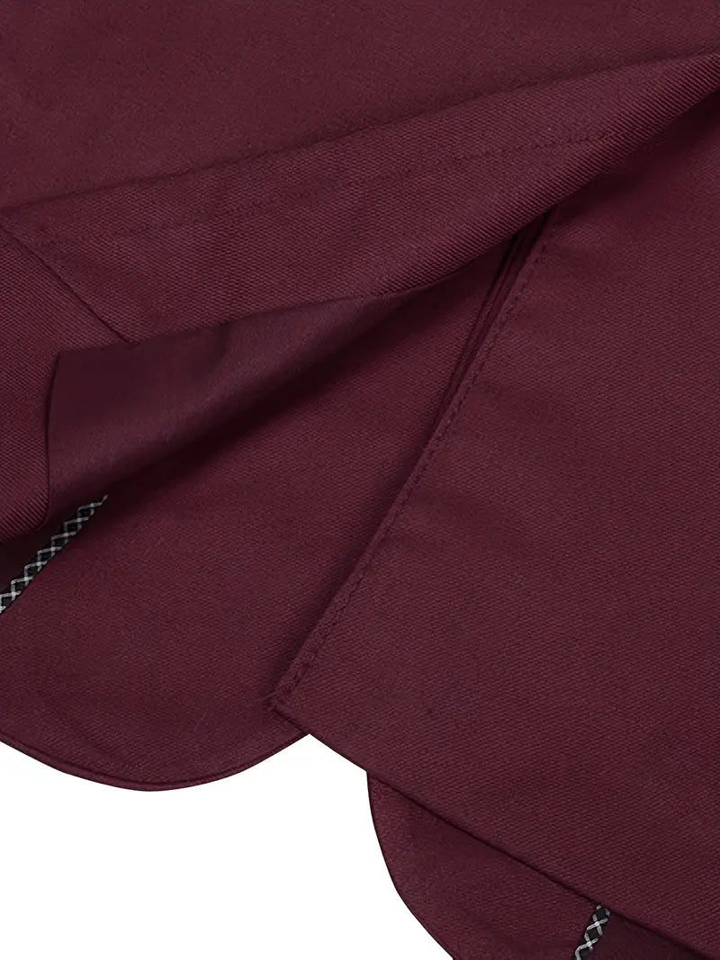 Men's Suit Set Black Size M Polyester Blazer and Pants-5