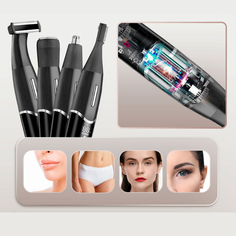 FlawlessTrim - 4-in-1 Grooming Kit for Bikini Area