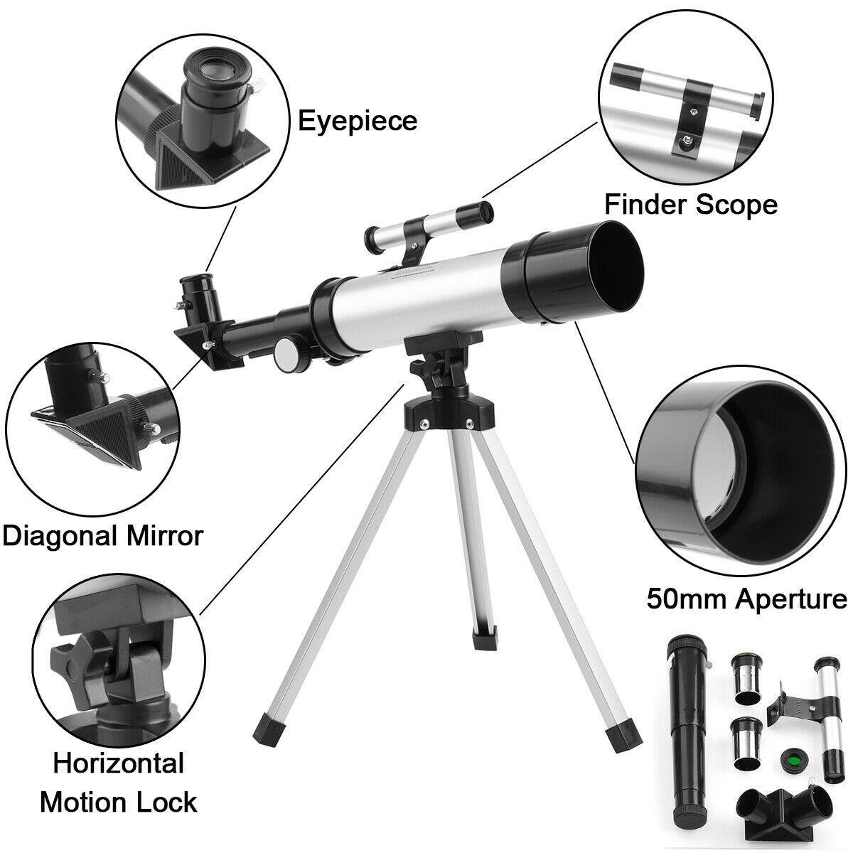 360x50mm 90x Zoom Astronomical Telescope + Tripod 2
