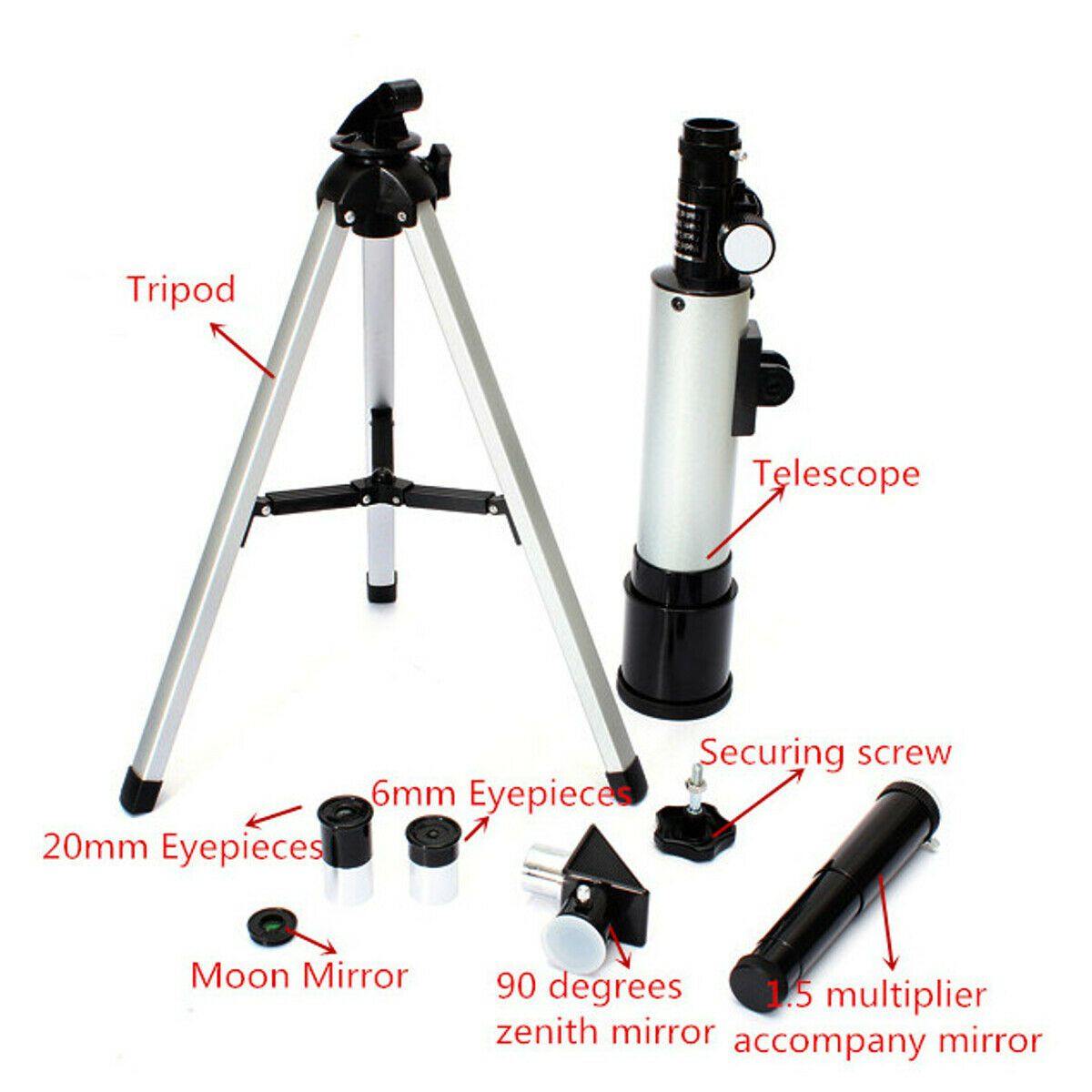 360x50mm 90x Zoom Astronomical Telescope + Tripod 4