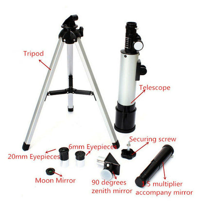 360x50mm 90x Zoom Astronomical Telescope + Tripod 4