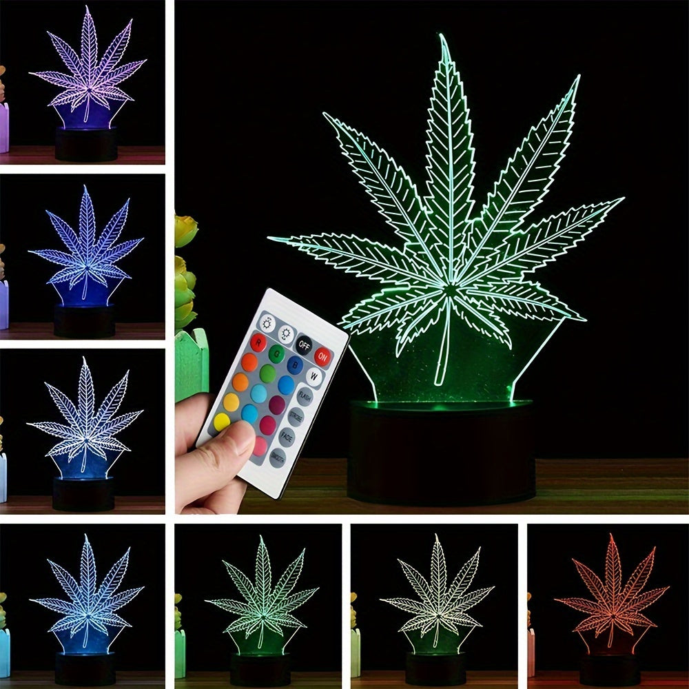 GlowBud - Lámpara de Hoja de Cáñamo 3D