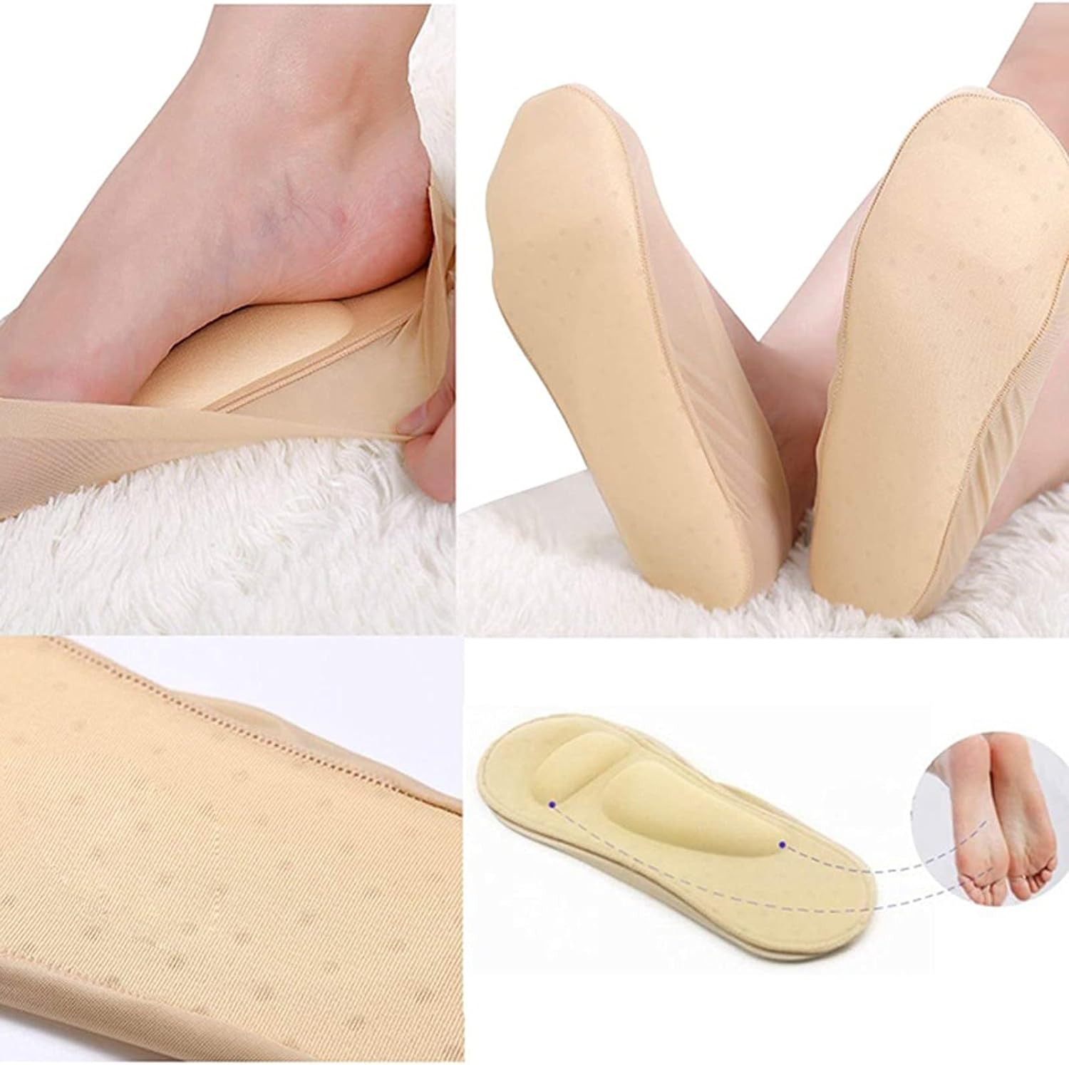 3D Arch Support Socks for Women - Breathable, Non-Slip Grip, Stylish Design-4