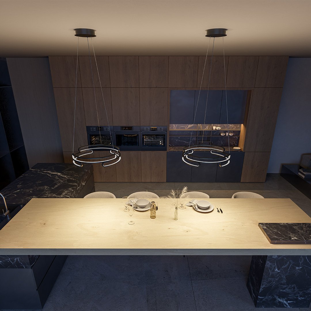 MetalAura - Lampe suspendue sophistiquée