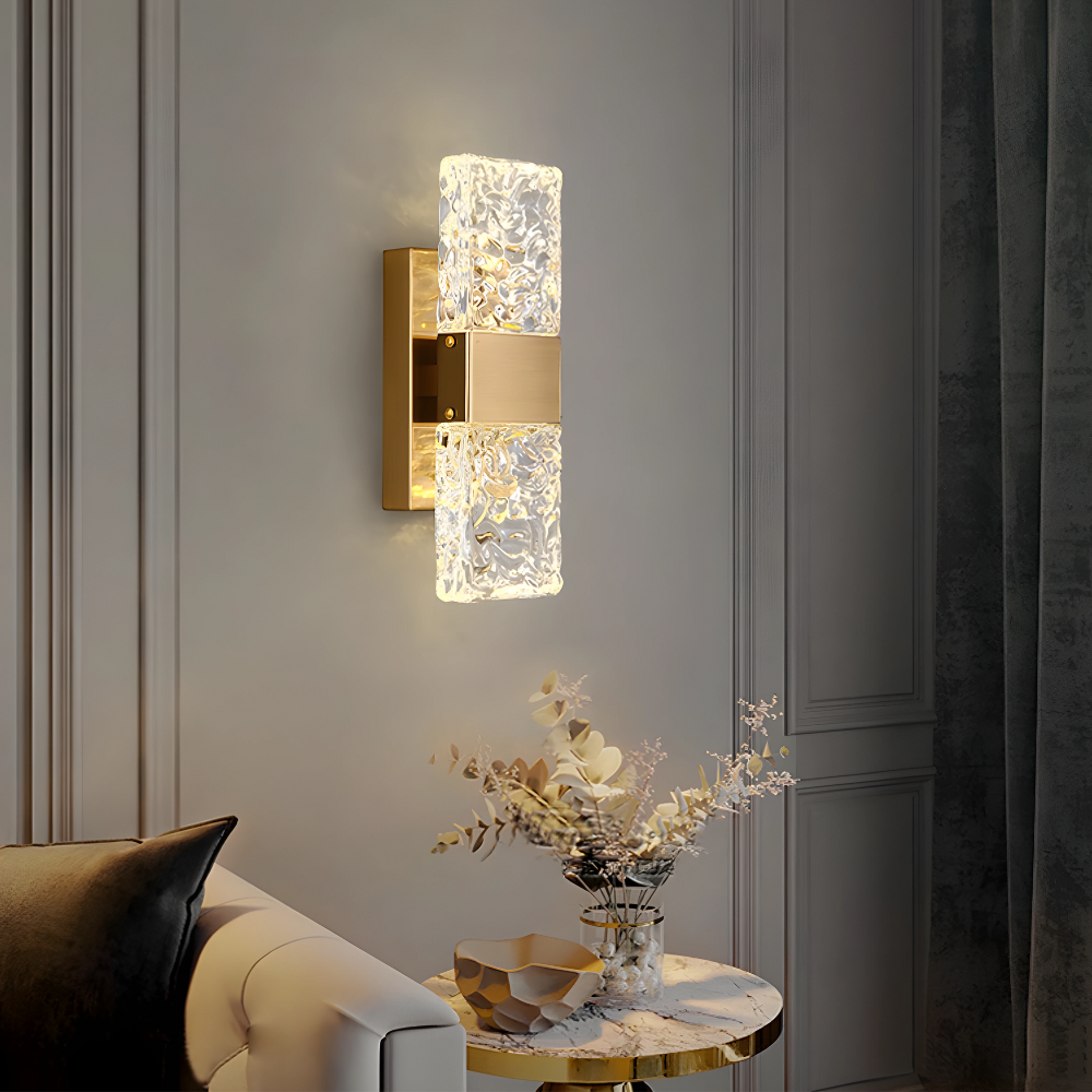 AuraLuxe – Crystal LED Wall Lamp