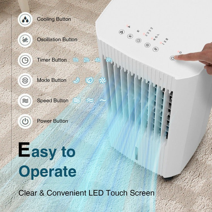 3-Mode Evaporative Air Cooler – Portable 3-in-1 Cooling Unit for Efficient Airflow | Easy Control | For Living Rooms & Workspaces