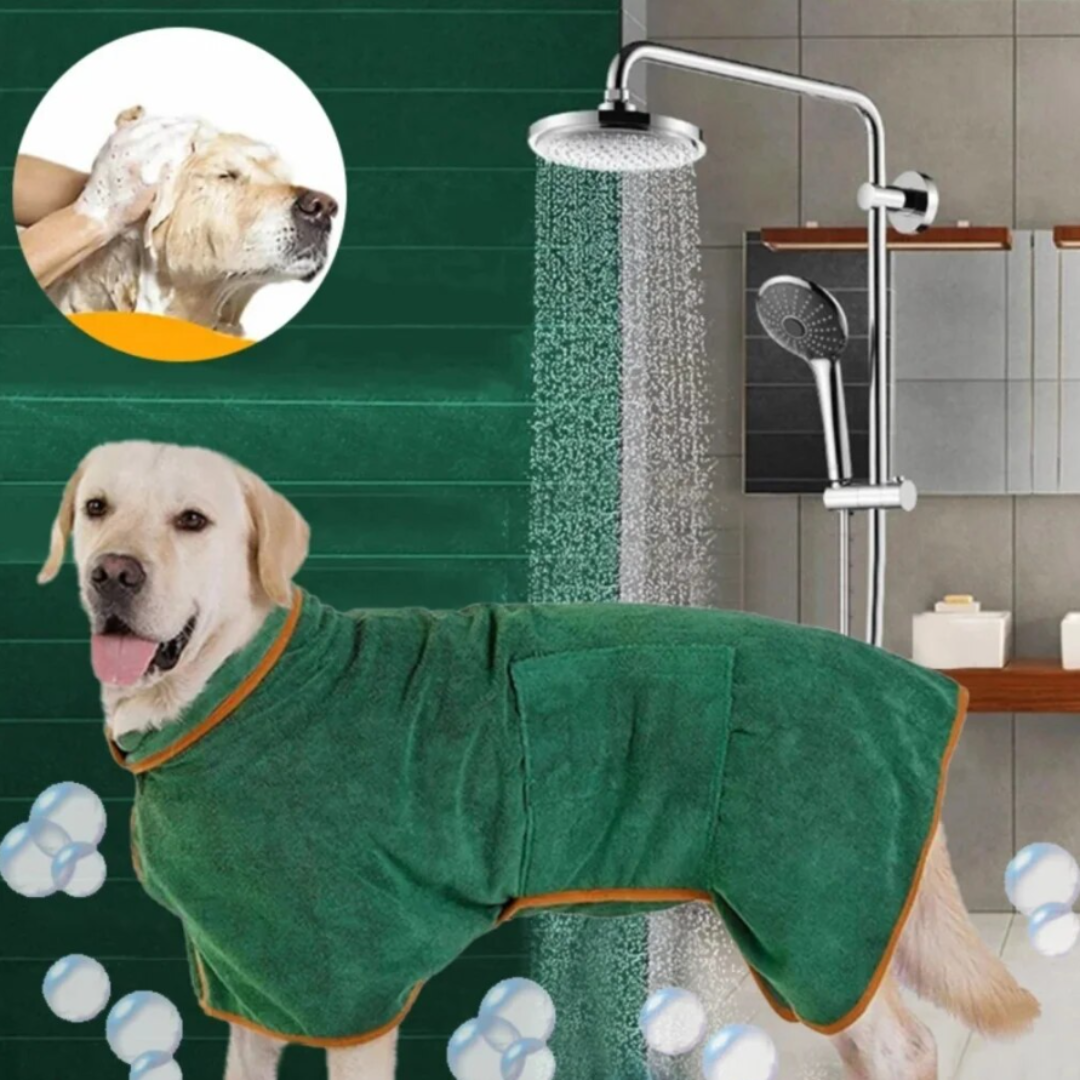 Dog Towel Robe for Dogs – Fast-Drying Adjustable Dog Dressing Gown, Comfortable and Stylish Bathrobe for All Sizes-3