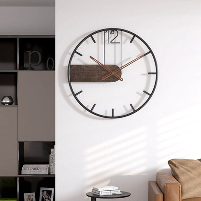 RusticTick - Steel and Walnut Wall Clock